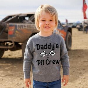Gray 'Daddy's Pit Crew' Sweatshirt